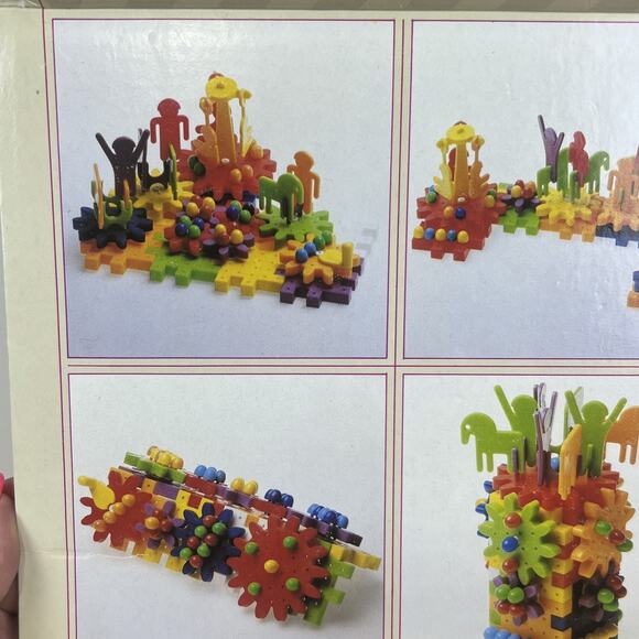 Gears Go Round Discovery Toys Building Blocks Original Case Made In Italy VTG - Picture 5 of 10